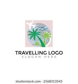 Travel  Creative vector templates abstract typography colorful letter logo design