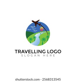 Travel  Creative vector templates abstract typography colorful letter logo design