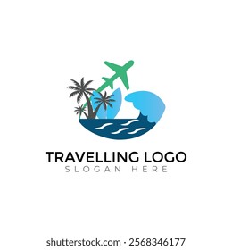 Travel  Creative vector templates abstract typography colorful letter logo design