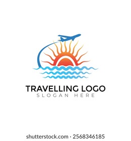 Travel  Creative vector templates abstract typography colorful letter logo design