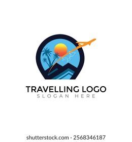 Travel  Creative vector templates abstract typography colorful letter logo design