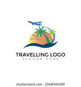 Travel  Creative vector templates abstract typography colorful letter logo design