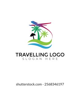 Travel  Creative vector templates abstract typography colorful letter logo design