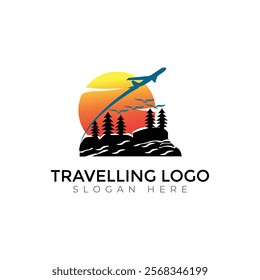 Travel  Creative vector templates abstract typography colorful letter logo design