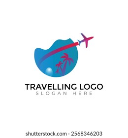 Travel  Creative vector templates abstract typography colorful letter logo design