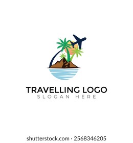 Travel  Creative vector templates abstract typography colorful letter logo design