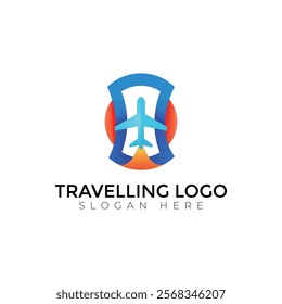 Travel  Creative vector templates abstract typography colorful letter logo design