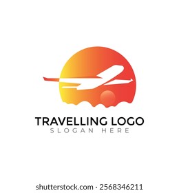 Travel  Creative vector templates abstract typography colorful letter logo design