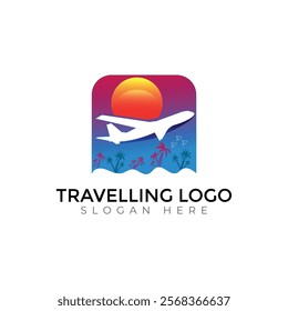 Travel  Creative vector templates abstract typography colorful letter logo design