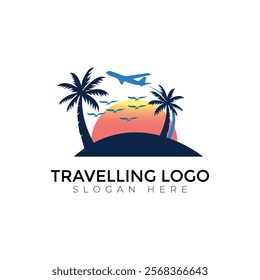 Travel  Creative vector templates abstract typography colorful letter logo design