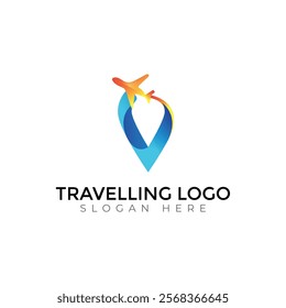 Travel  Creative vector templates abstract typography colorful letter logo design