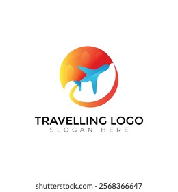 Travel  Creative vector templates abstract typography colorful letter logo design