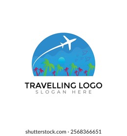 Travel  Creative vector templates abstract typography colorful letter logo design