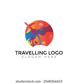 Travel  Creative vector templates abstract typography colorful letter logo design