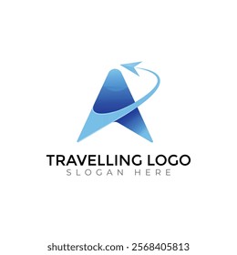 Travel  Creative vector templates abstract typography colorful letter logo design