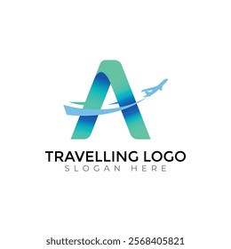Travel  Creative vector templates abstract typography colorful letter logo design