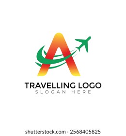 Travel  Creative vector templates abstract typography colorful letter logo design