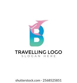 Travel  Creative vector templates abstract typography colorful letter logo design