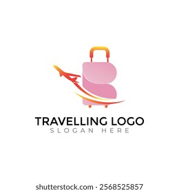 Travel  Creative vector templates abstract typography colorful letter logo design