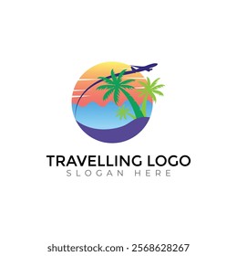 Travel  Creative vector templates abstract typography colorful logo design