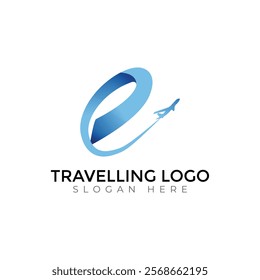 Travel  Creative vector templates abstract typography colorful E letter logo design