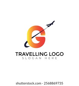 Travel  Creative vector templates abstract typography colorful G letter logo design