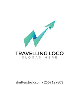 Travel  Creative vector templates abstract typography colorful N letter logo design