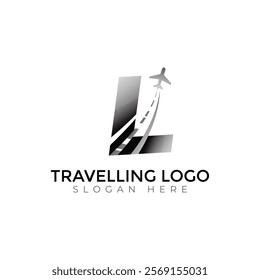 Travel  Creative vector templates abstract typography colorful L letter logo design