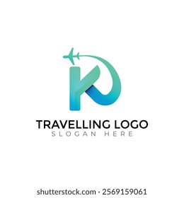 Travel  Creative vector templates abstract typography colorful K letter logo design