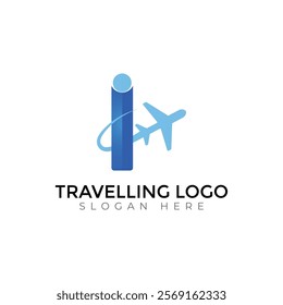 Travel  Creative vector templates abstract typography colorful I letter logo design