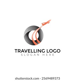 Travel  Creative vector templates abstract typography colorful O letter logo design