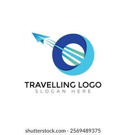 Travel  Creative vector templates abstract typography colorful O letter logo design