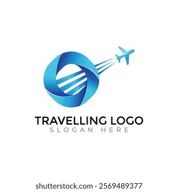 Travel  Creative vector templates abstract typography colorful O letter logo design