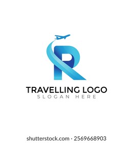 Travel  Creative vector templates abstract typography colorful R letter logo design