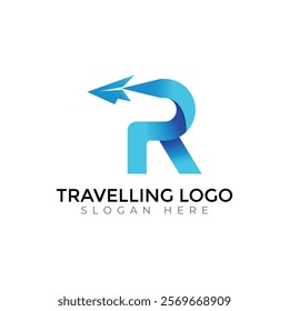 Travel  Creative vector templates abstract typography colorful R letter logo design