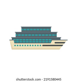 Travel cruise icon. Flat illustration of travel cruise vector icon isolated on white background