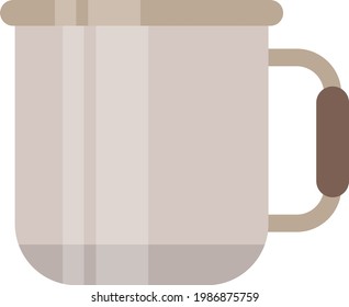 Travel cup. Travel item. Flat design.