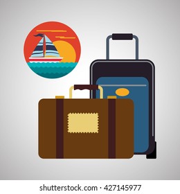 Travel design. Flat illustration