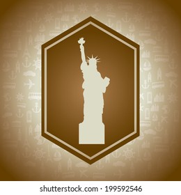 Travel design over beige background, vector illustration
