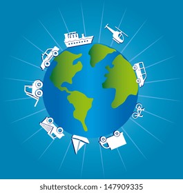 travel design over blue background vector illustration 