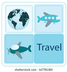 travel design over  blue background vector illustration 