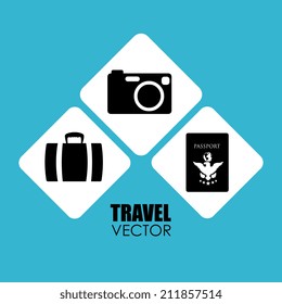 Travel design over blue background, vector illustration