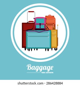 Travel design over blue background, vector illustration