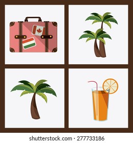 Travel design over brown background, vector illustration