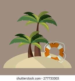 Travel design over brown background, vector illustration