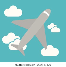 Travel design over cloudscape background, vector illustration