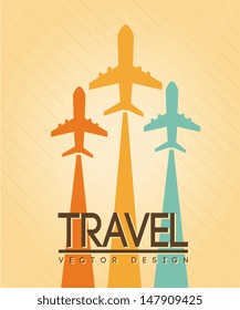 travel design over cream background vector illustration 