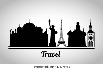 travel design over gray background vector illustration
