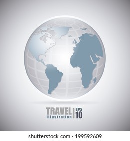 Travel design over gray background, vector illustration