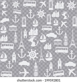 Travel design over gray background, vector illustration